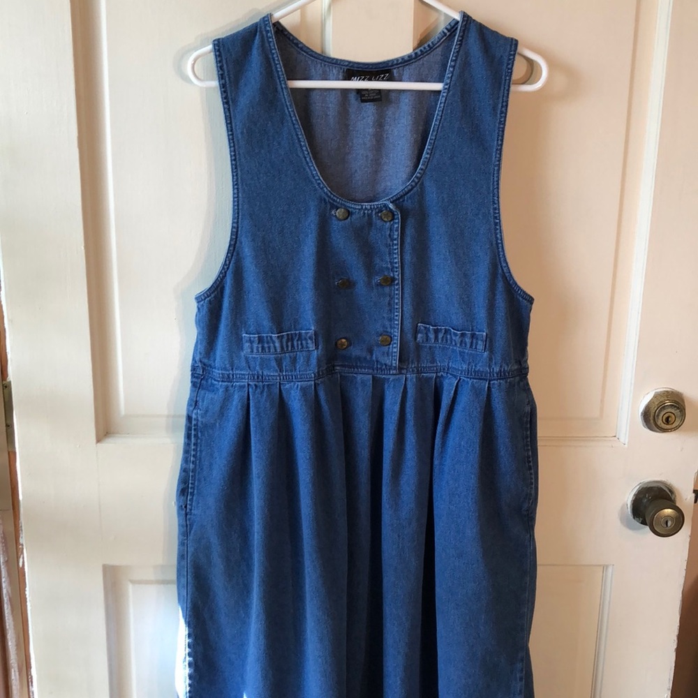 Vtg Mizz Lizz Denim Dress